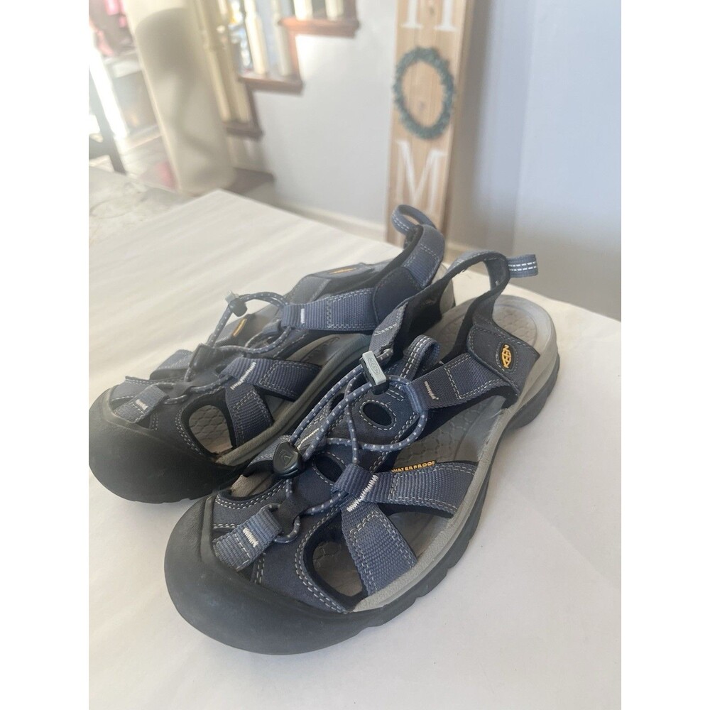 KEEN Women’s Venice H2 Hiking Sandals, Blue/Gray, Size 8.5 39 Waterproof Comfort